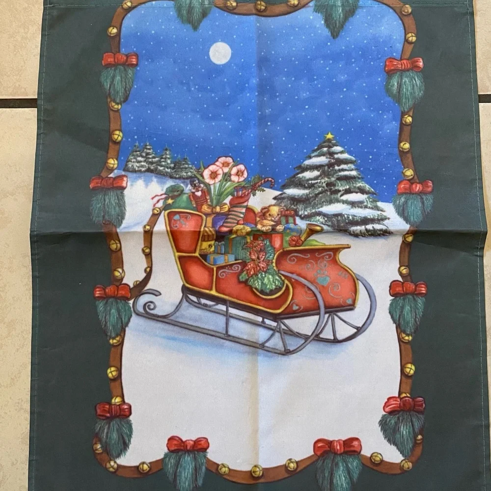 Vintage Yard flags winter Christmas fall garden